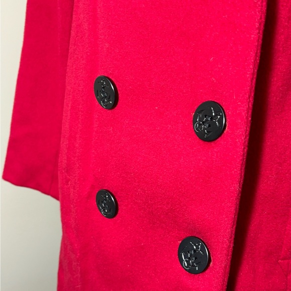 Talbots Red Wool Double Breasted Coat Size 4 - Picture 2 of 8